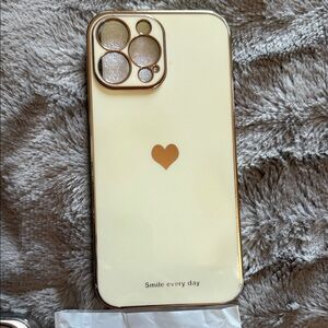 Gold Heart Phone Case